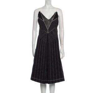 Valentino Striped A-Line Dress